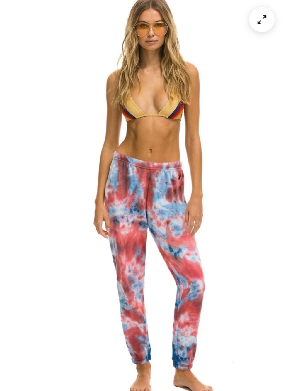 Aviator nation light weight hand dyed sweatpants